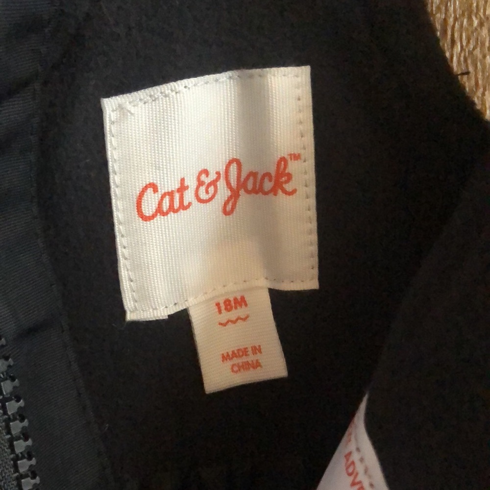 NWT CAT & JACK Heavyweight Black Snow Bib Infant Size 18 Months - Picture 3 of 4